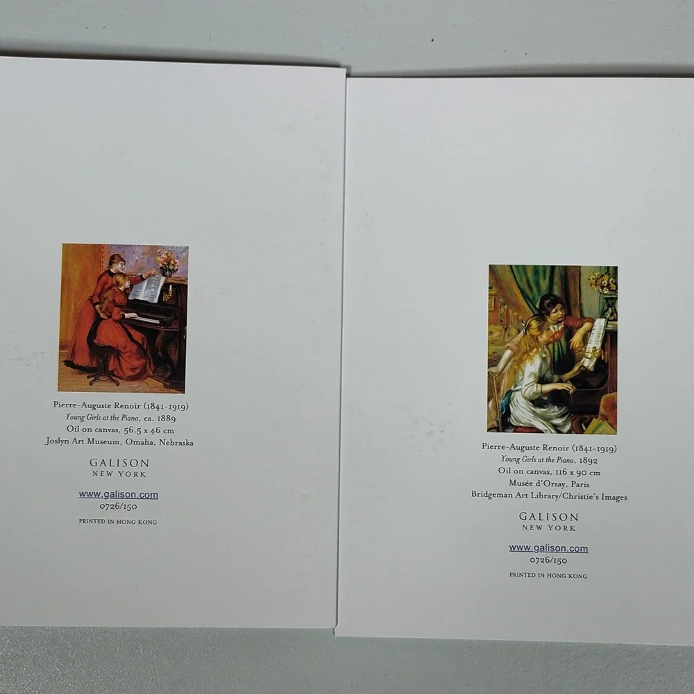 Renoir piano music theme art print stationary cards